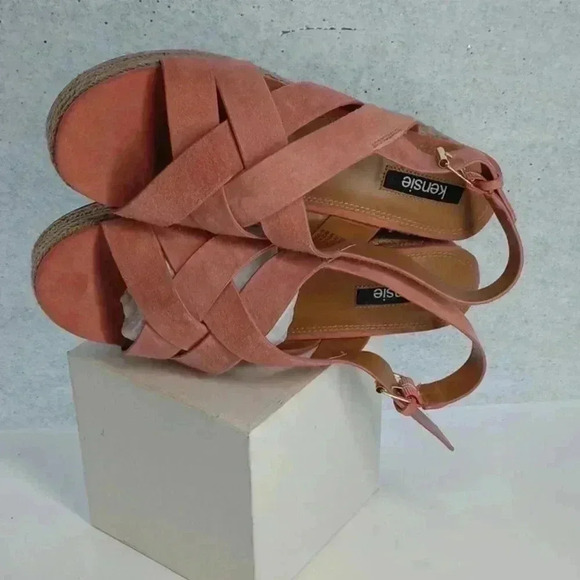 Kensie spandrille wedge sandals nwob - Picture 10 of 10